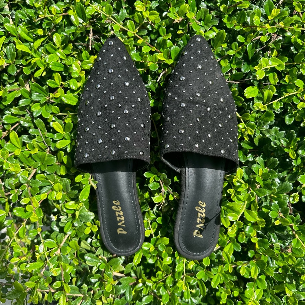 Black slip on loafers